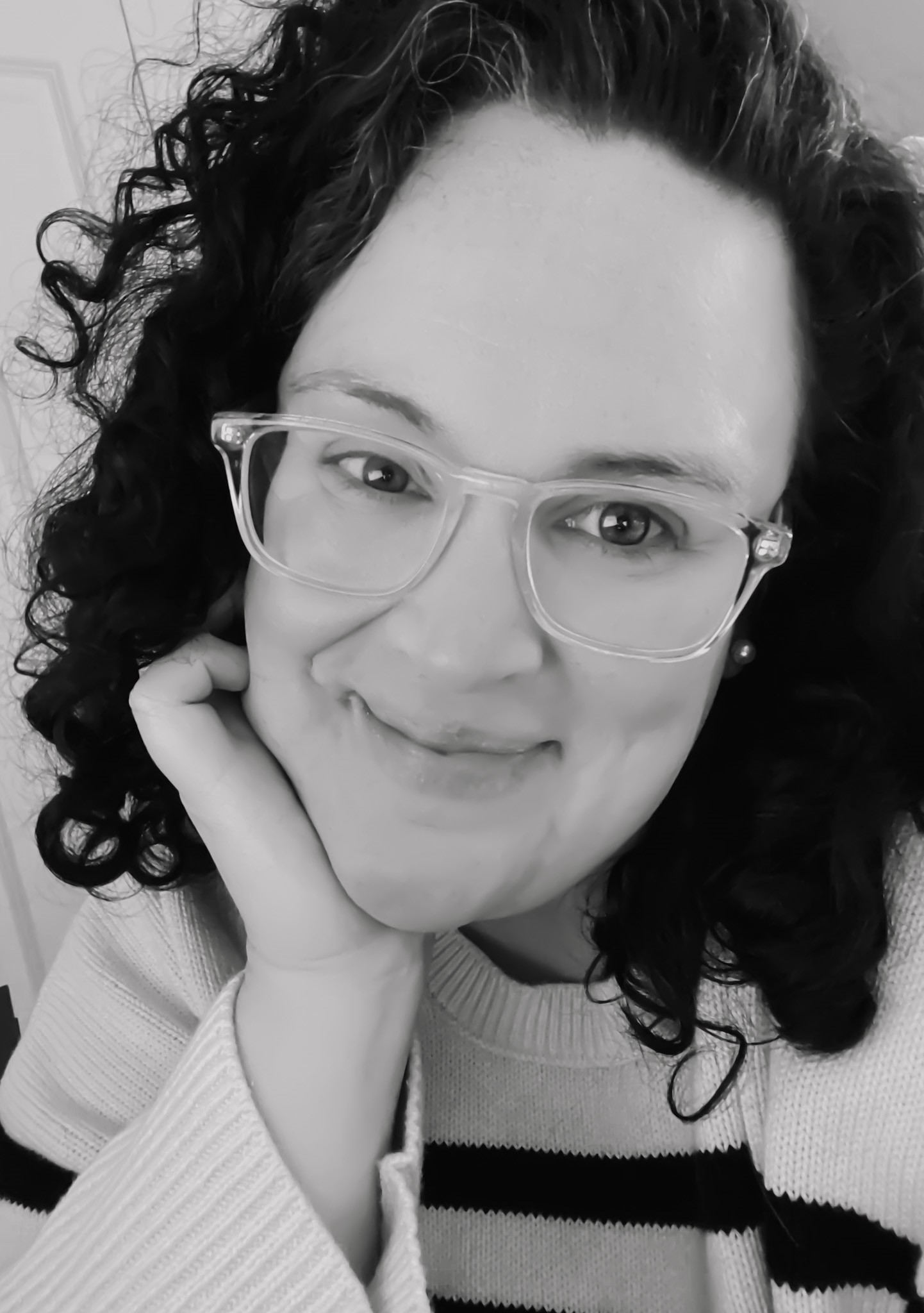 Picture of Woman with Glasses and Curly Hair